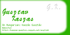gusztav kaszas business card