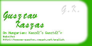 gusztav kaszas business card